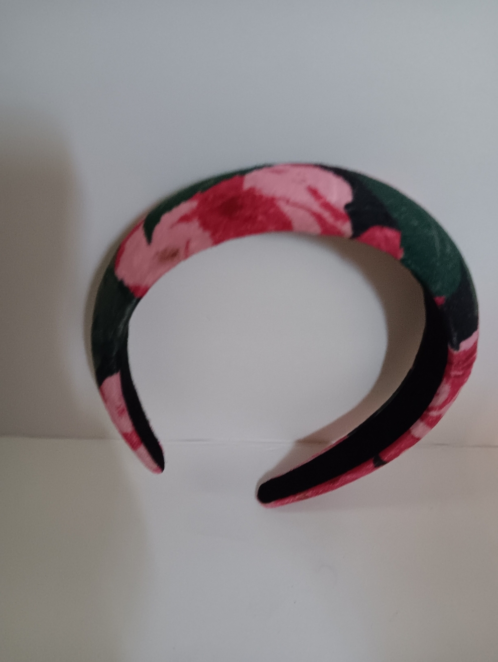 Floral Padded Headband - Pink & Green